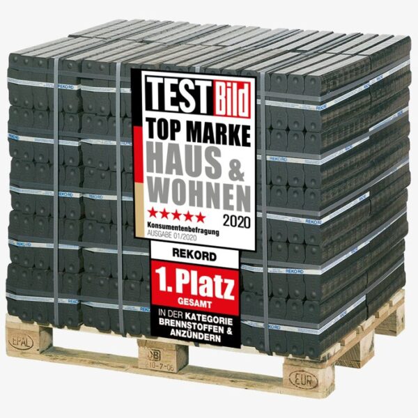 5 Paletten REKORD Braunkohlebriketts (40×25 kg) – Vorratspaket - Image 2